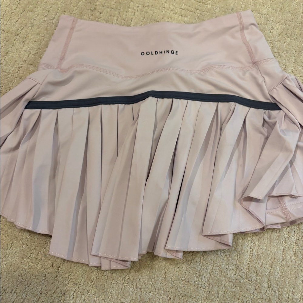 Goldhinge Pleated Tennis Skirt in Light Pink